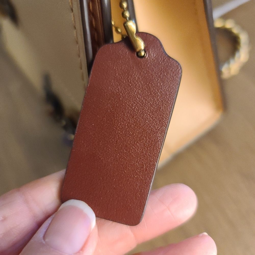 Coach 52611 Tea Rose Parker Shoulder Bag Beechwood Tan - Picture 11 of 13